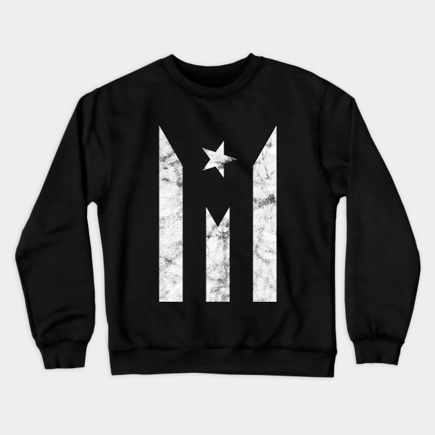 Puerto Rico Black Flag Crewneck Sweatshirt by PuertoRicoShirts